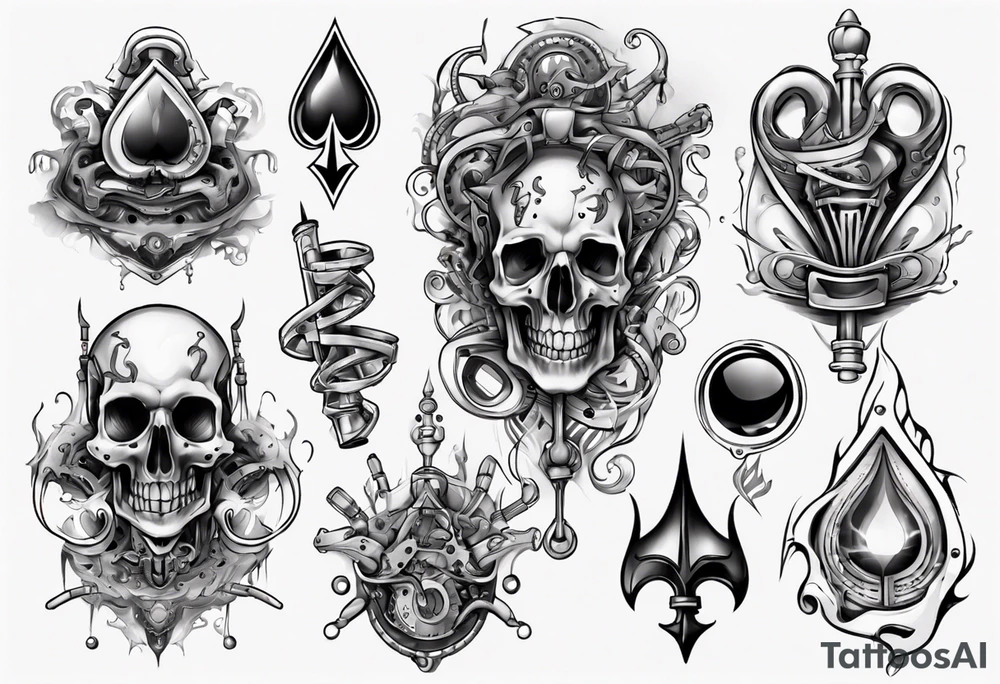 royal flush tattoo idea