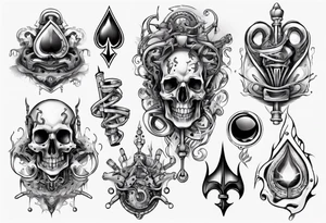 royal flush tattoo idea