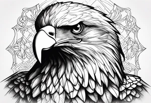 Eagle chest tattoo idea