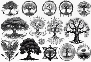 Life tree from sniper bullet tattoo idea