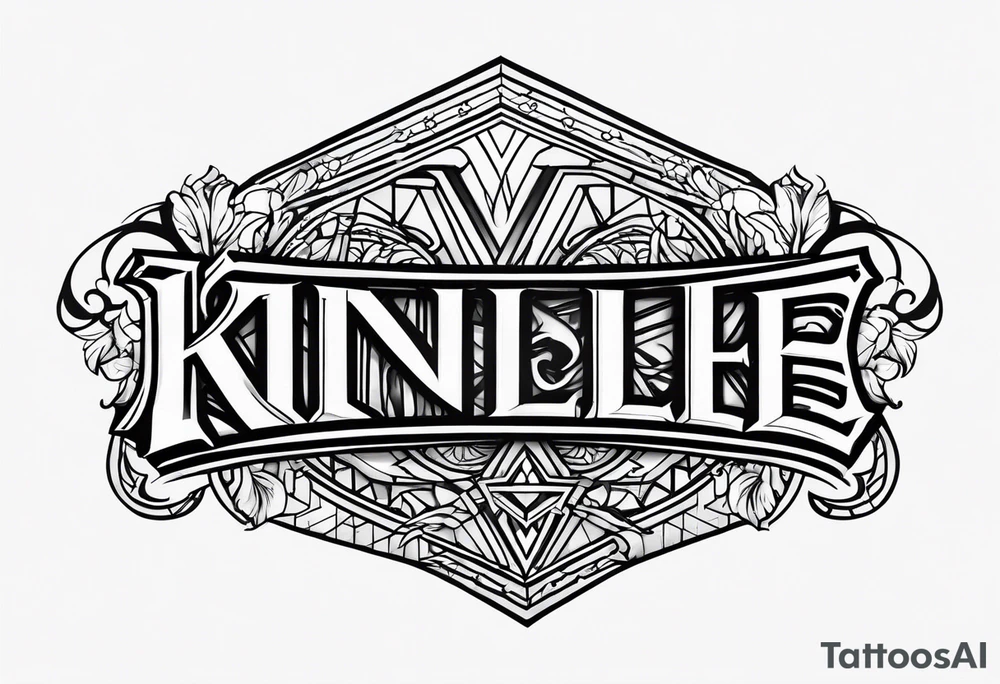 Kinlee name logo tattoo idea