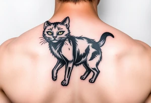 black cat tattoo idea
