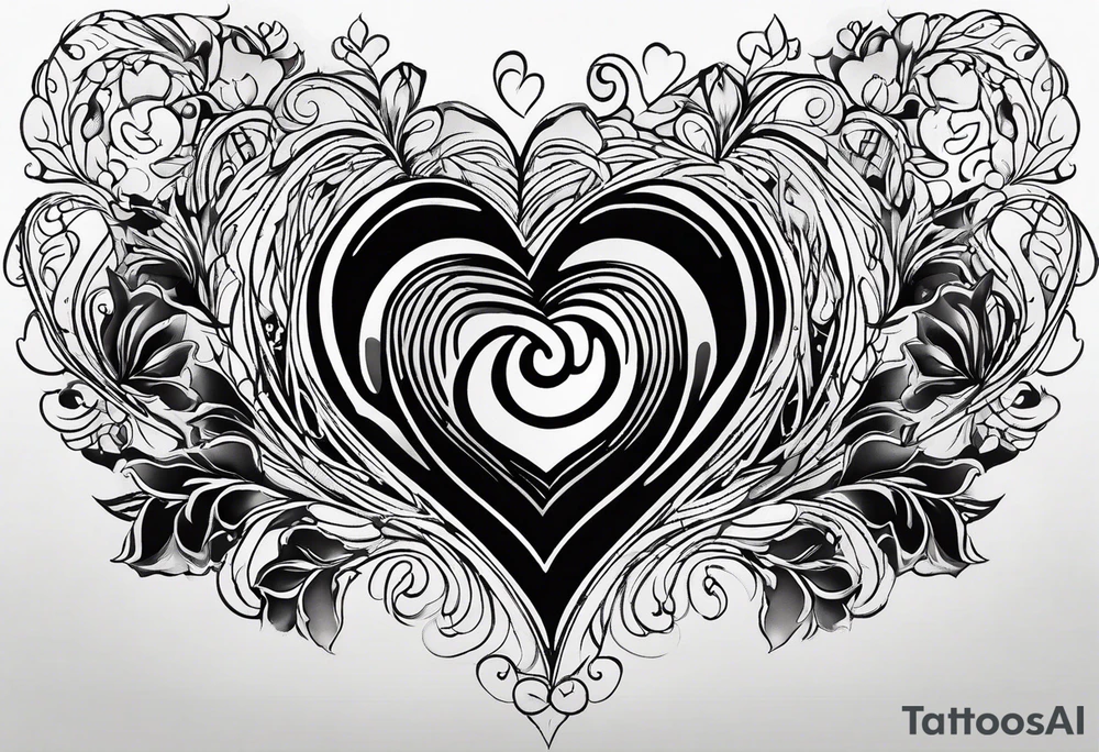 Finger print heart tattoo idea