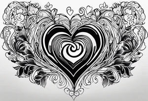 Finger print heart tattoo idea