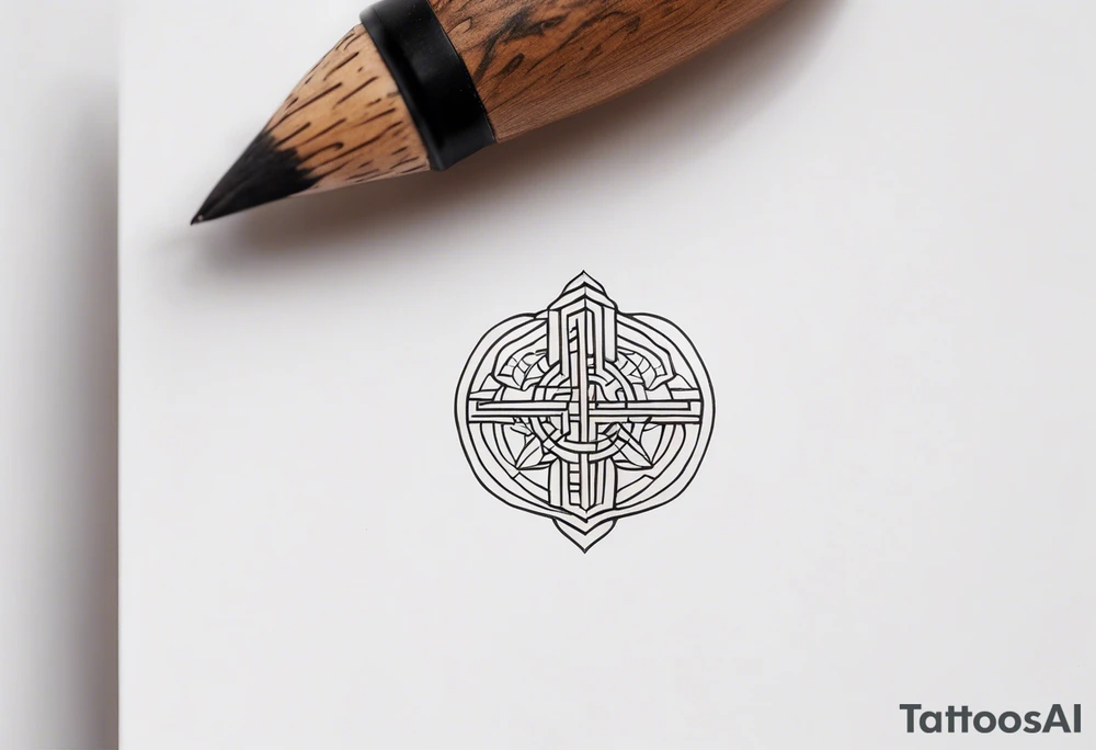 TVery small tattoo that connects to Kazhakstan heritage tattoo idea