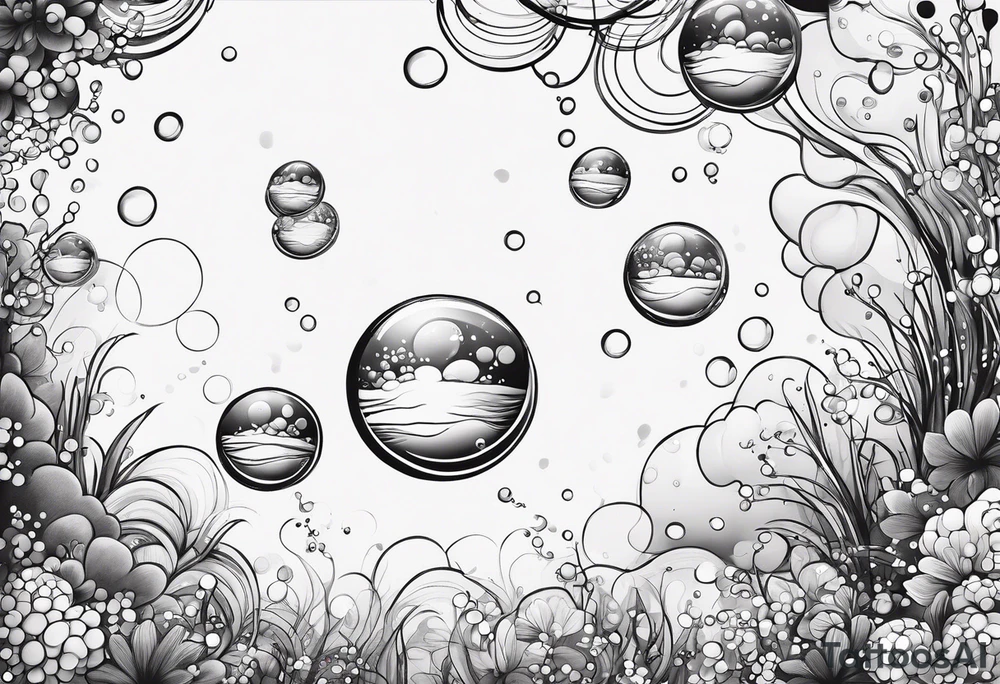 Draw me some magical really simple underwater bubbles and simple stars tattoo idea Draw me some magical really simple underwater bubbles and simple stars tattoo idea