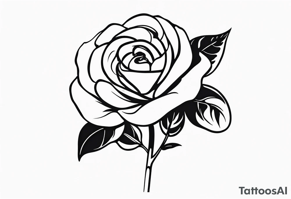 long stem spanish rose in mouth tattoo idea