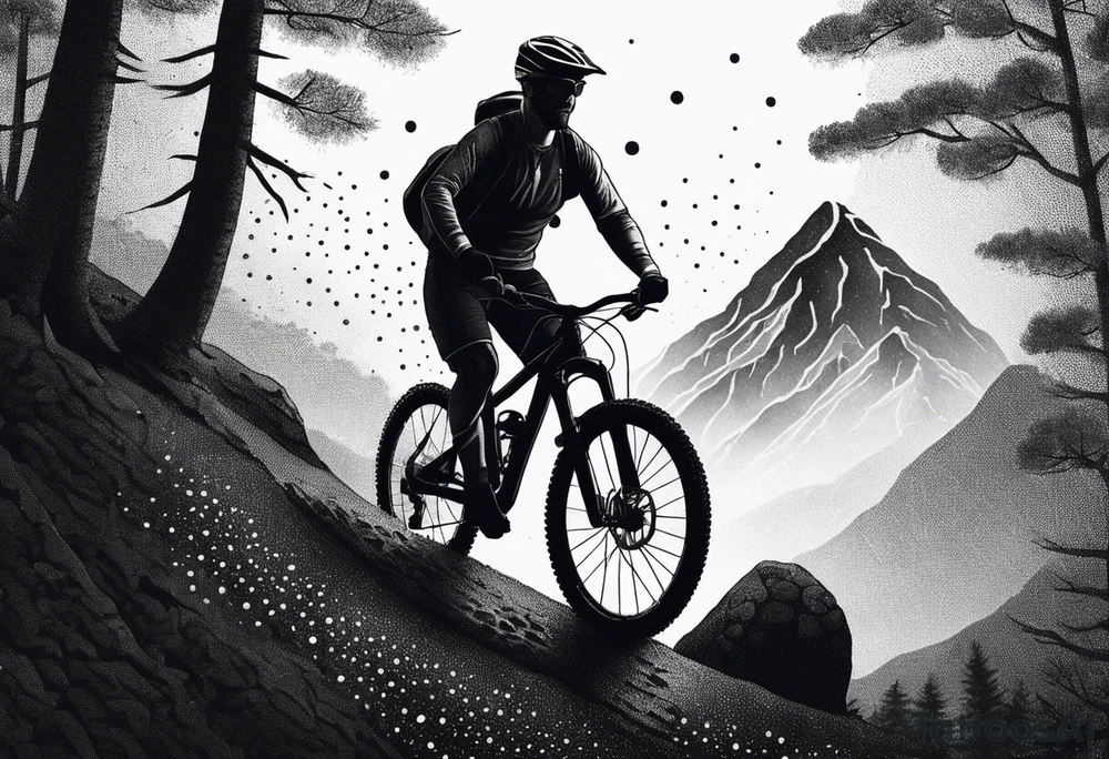 mountain bike tattoo idea