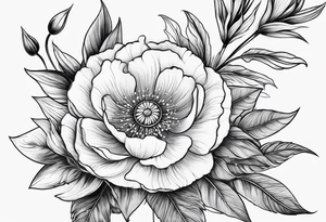 sword
sword true flower 
fine line
gentle
thin lines
floral design tattoo idea