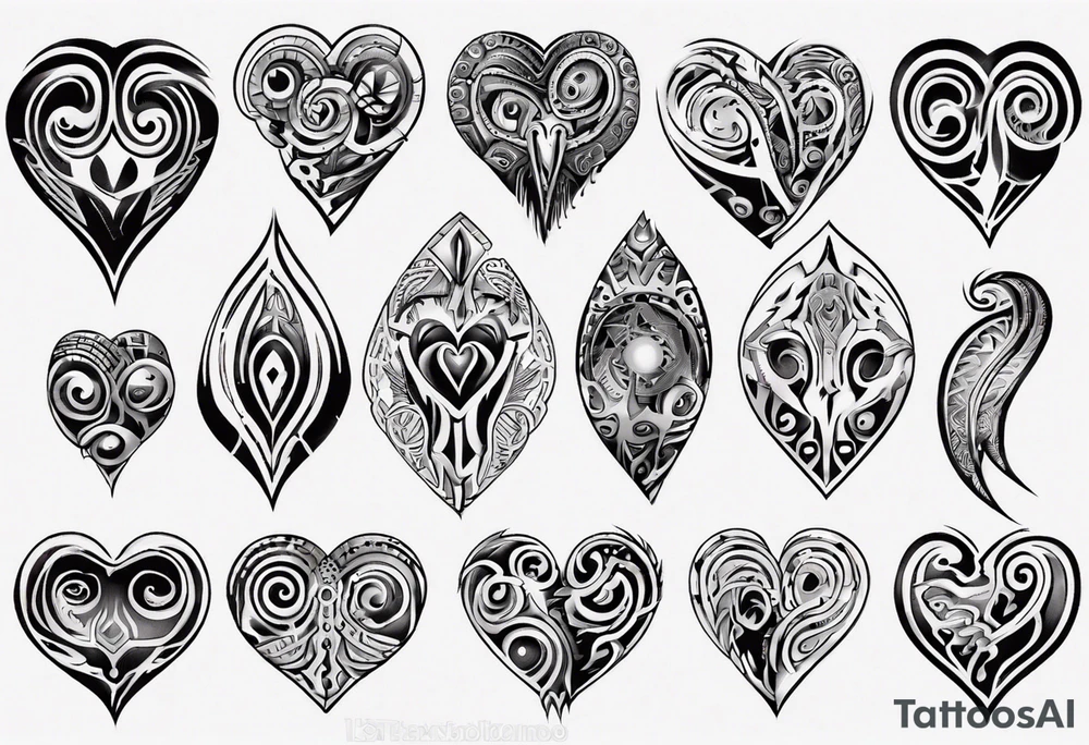 heart, maori tattoo idea