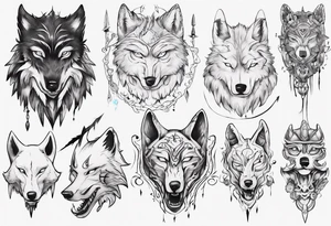 Spirit wolf tattoo idea