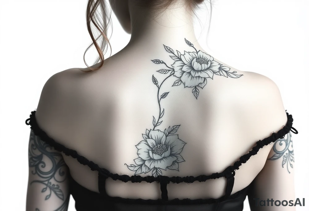 Western floral forearm half sleeve tattoo idea