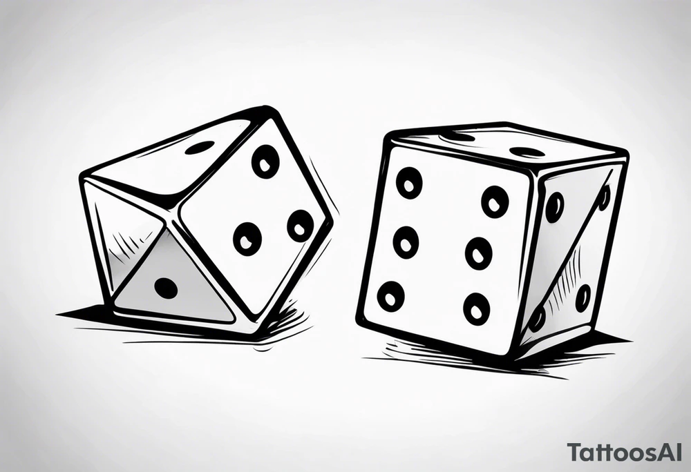 Pair of dice tattoo idea