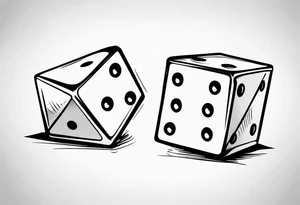 Pair of dice tattoo idea