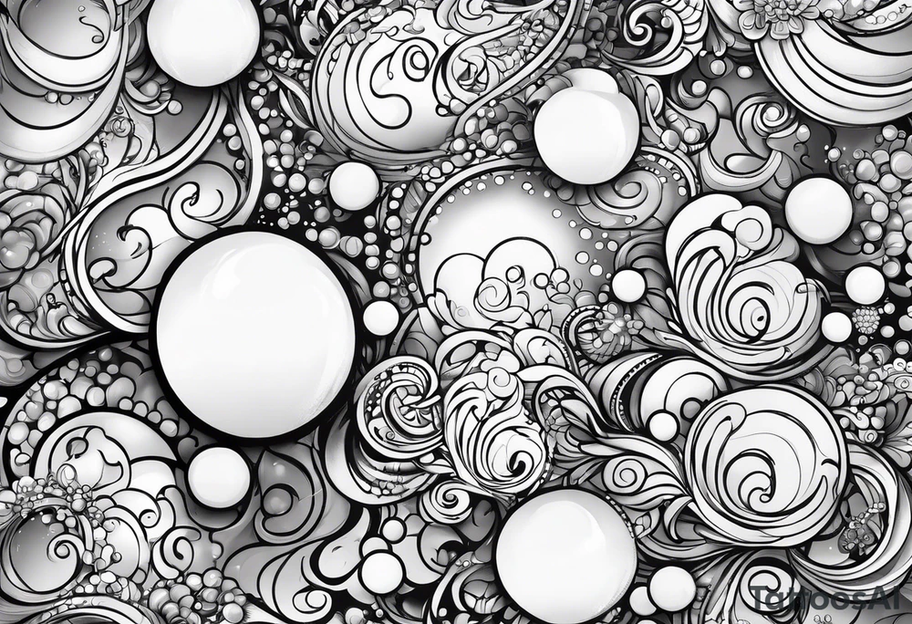 bubbles swirl tattoo idea