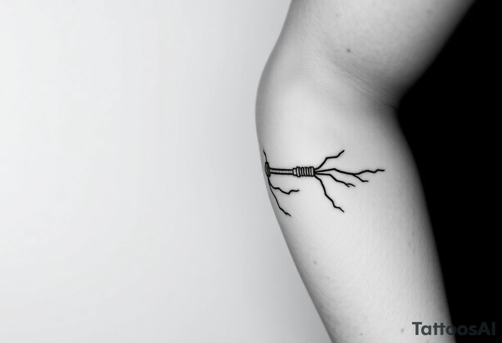 System of pipes that transitions and transforms at the end into veins of forearm tattoo idea