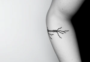 System of pipes that transitions and transforms at the end into veins of forearm tattoo idea