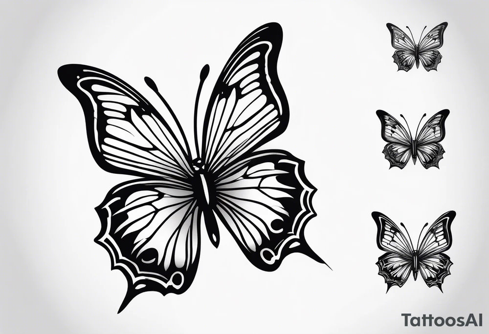 Small tattoo of butterflies tattoo idea