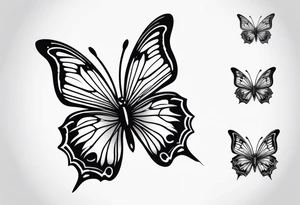 Small tattoo of butterflies tattoo idea
