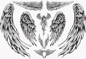 single angel wing tattoo idea