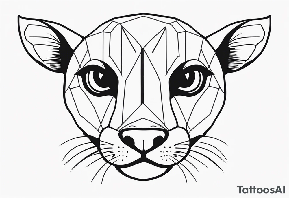 small animal face tattoo idea