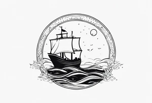 fantasy related, and sea related, with the words: "the sea does not dream of you" tattoo idea