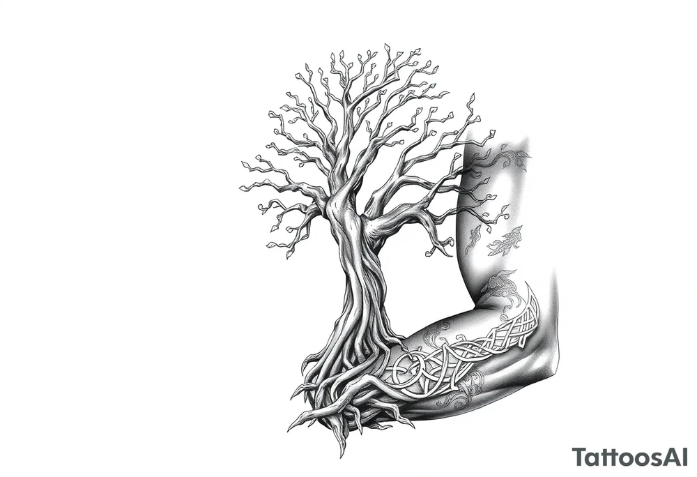 Tree of life celtic tattoo idea