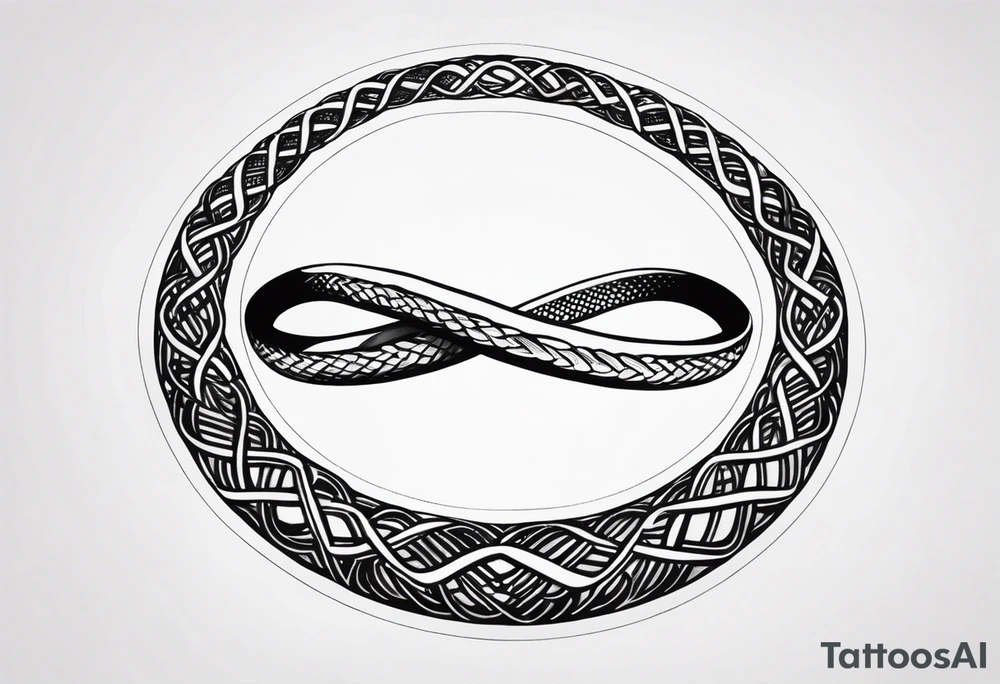 Ring neck snake forming an infinity symbol tattoo idea