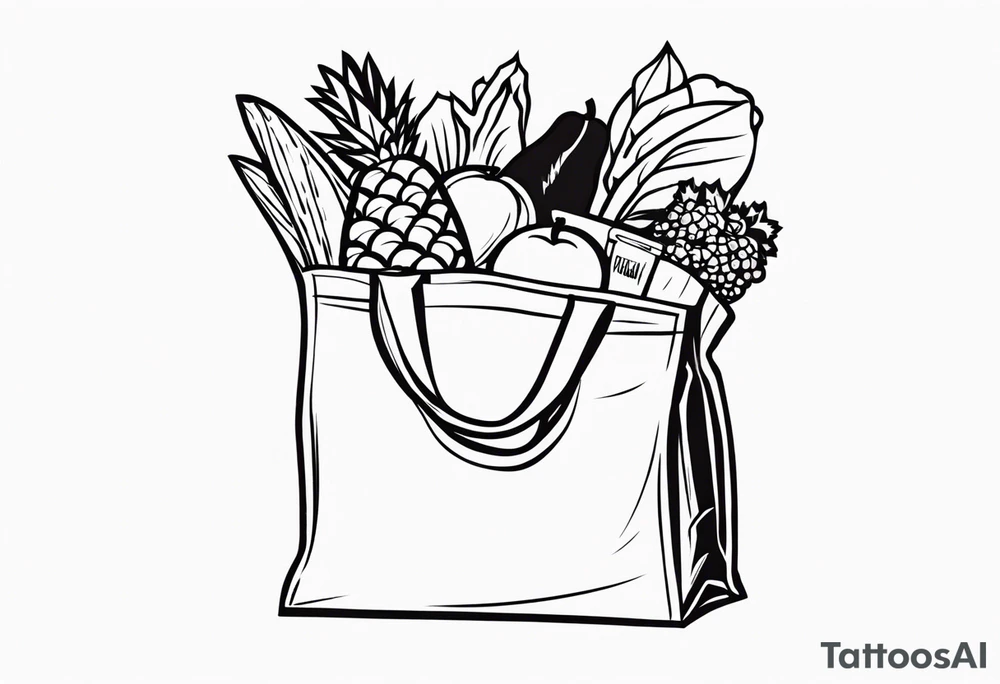 Thank you grocery bag tattoo idea