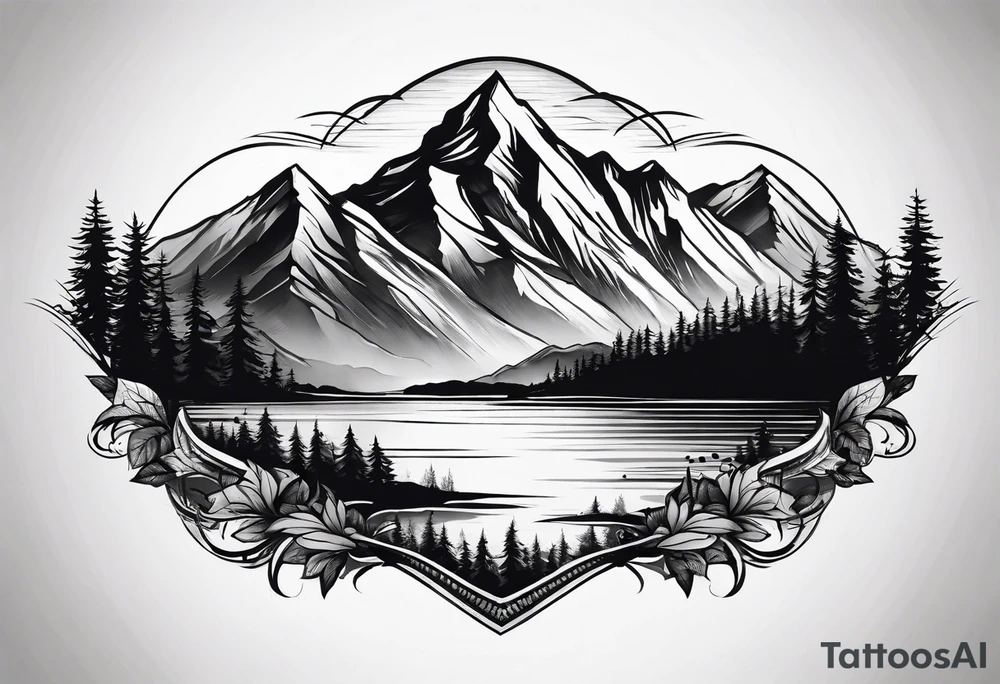 mountains tattoo idea
