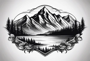 mountains tattoo idea