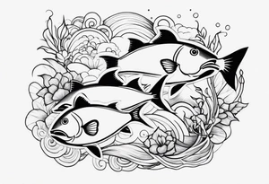 fishes irezumi tattoo idea