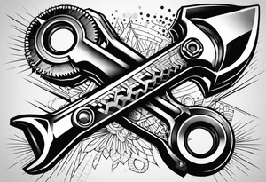 wrench and ratchet tattoo idea