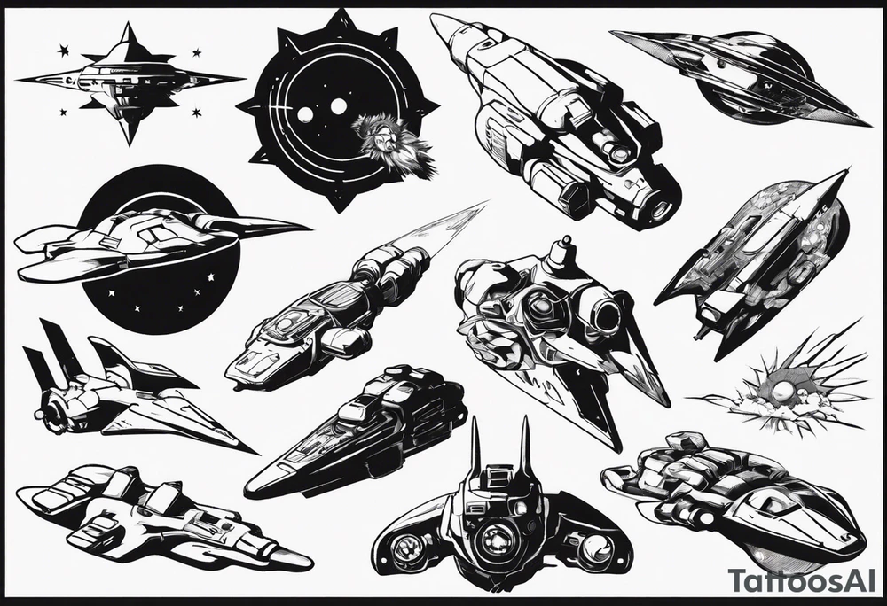 Cowboy Bebop spaceship tattoo idea