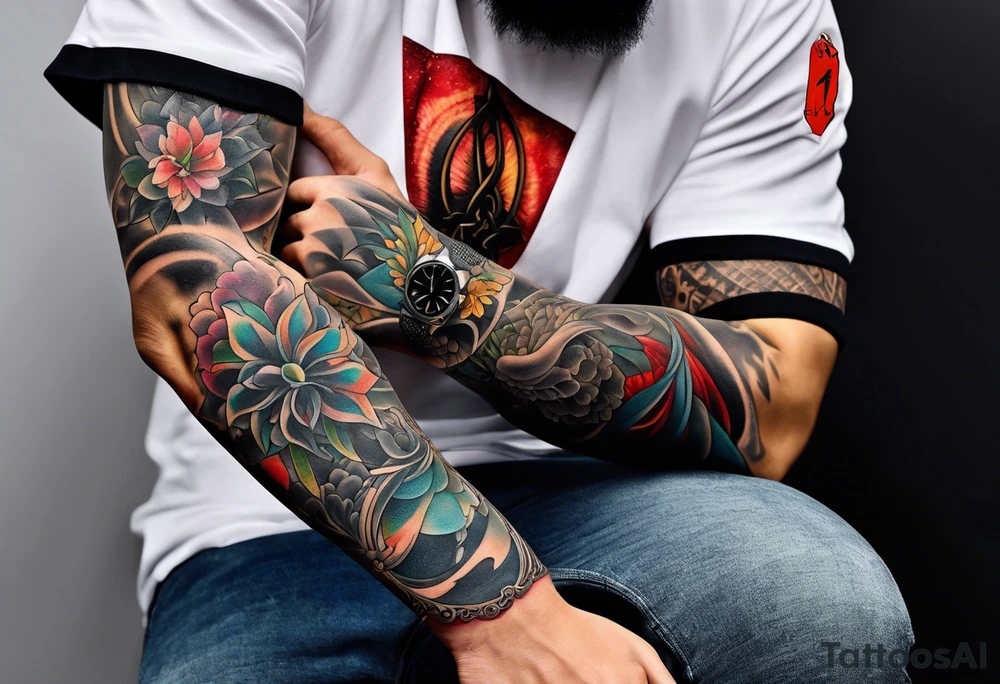 Religious forearm tattoo tattoo idea