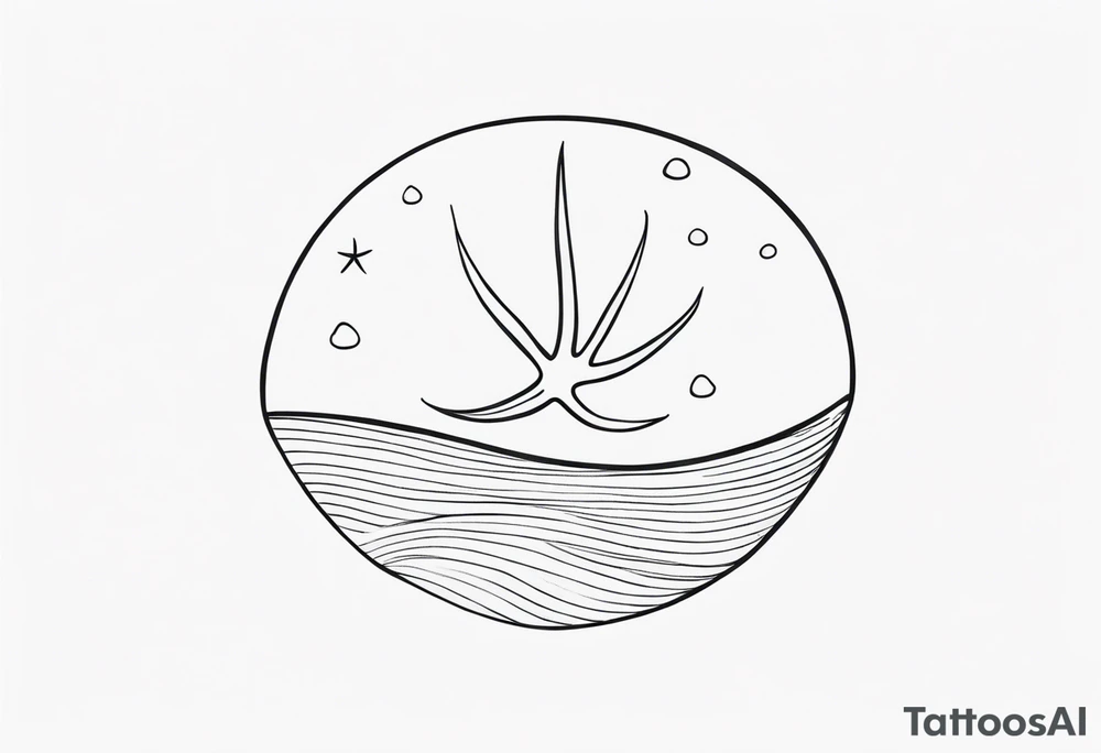 Dainty and delicate Shell/starfish wrist tattoo tattoo idea