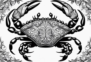 Crabs
en negro con numero 69 tattoo idea