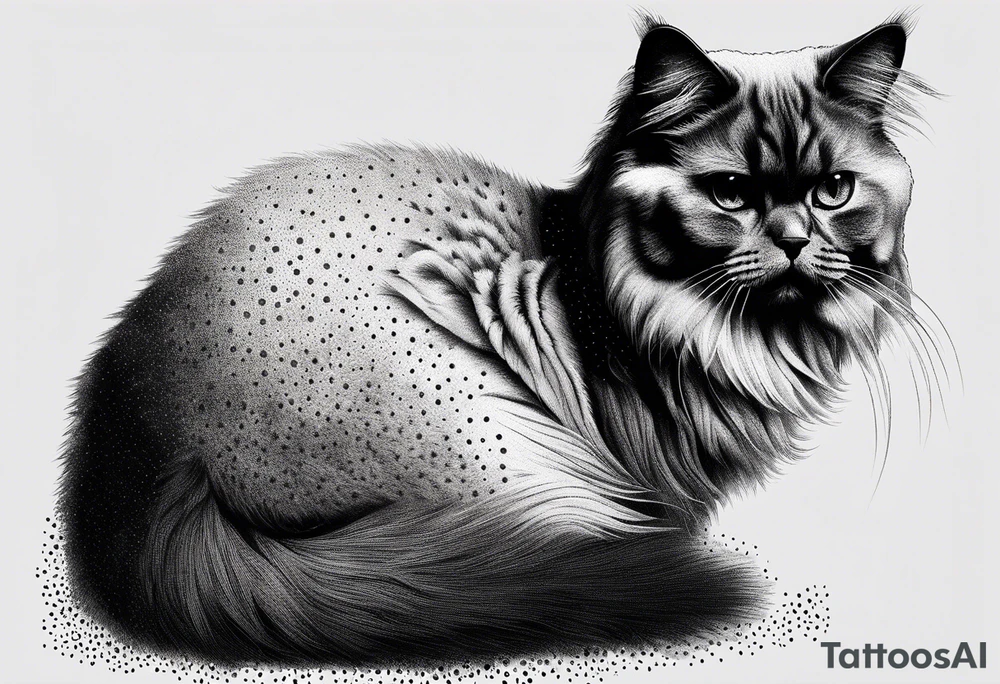 persian cat tattoo idea