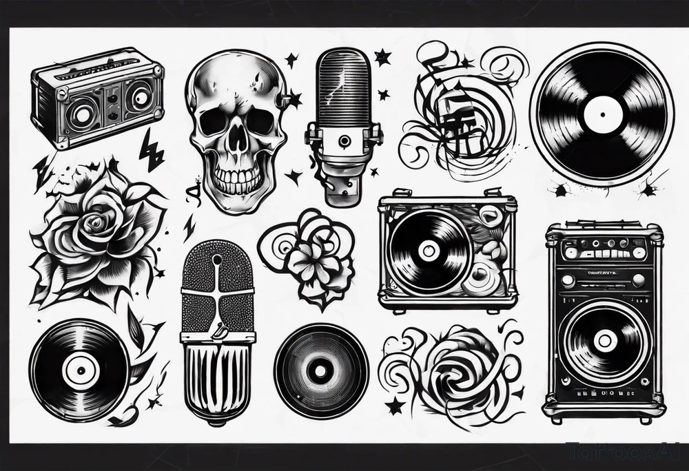 music sound tattoo idea