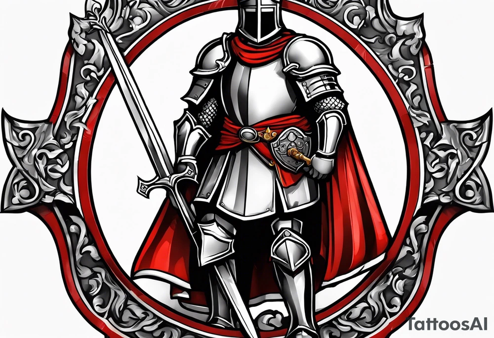 cross of st george on shield crusades tattoo idea