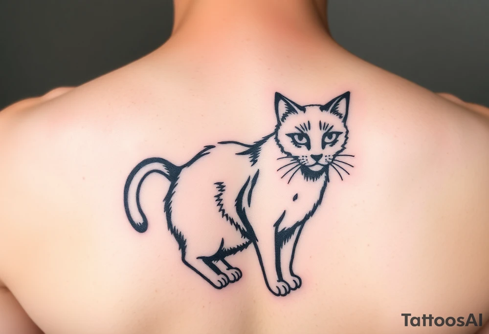 black cat tattoo idea