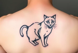 black cat tattoo idea