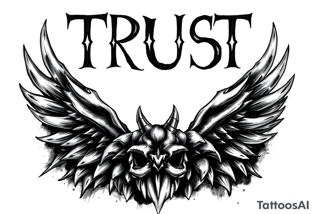TRUST NO ONE tattoo idea
