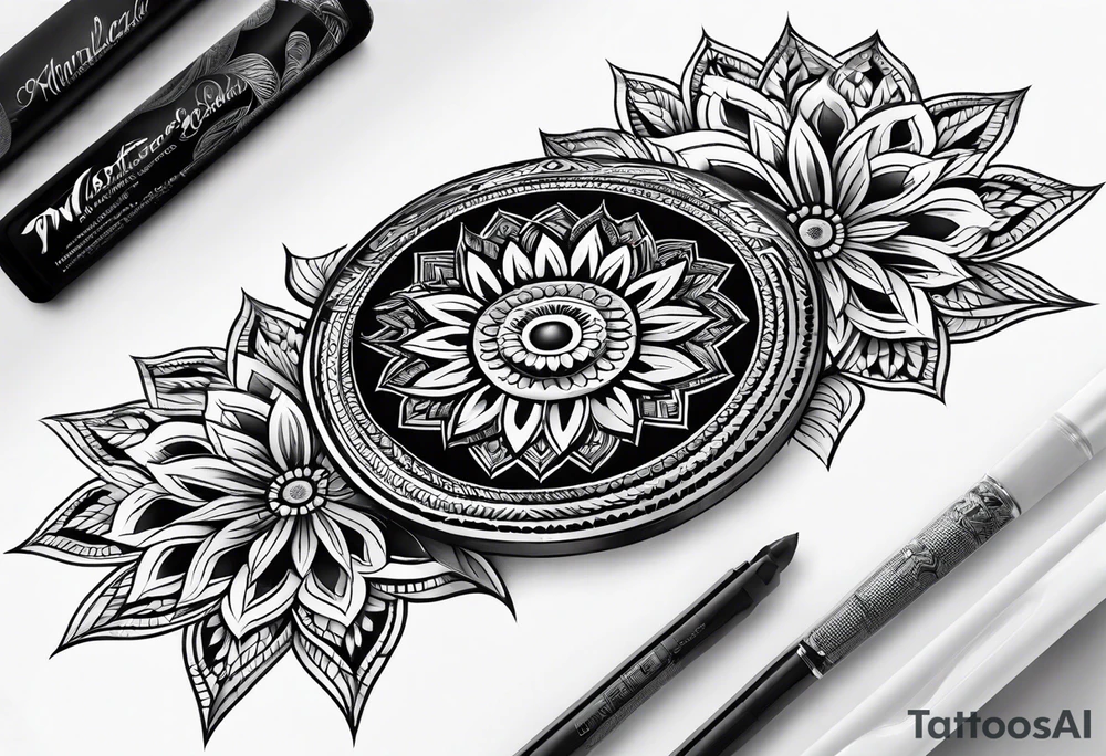 Mandala full arm tattoo idea