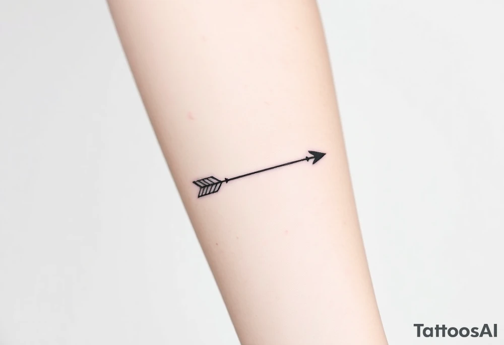 Thin arrow tattoo idea