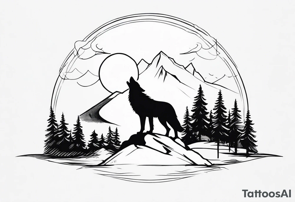 Howling Wolf Pack tattoo idea