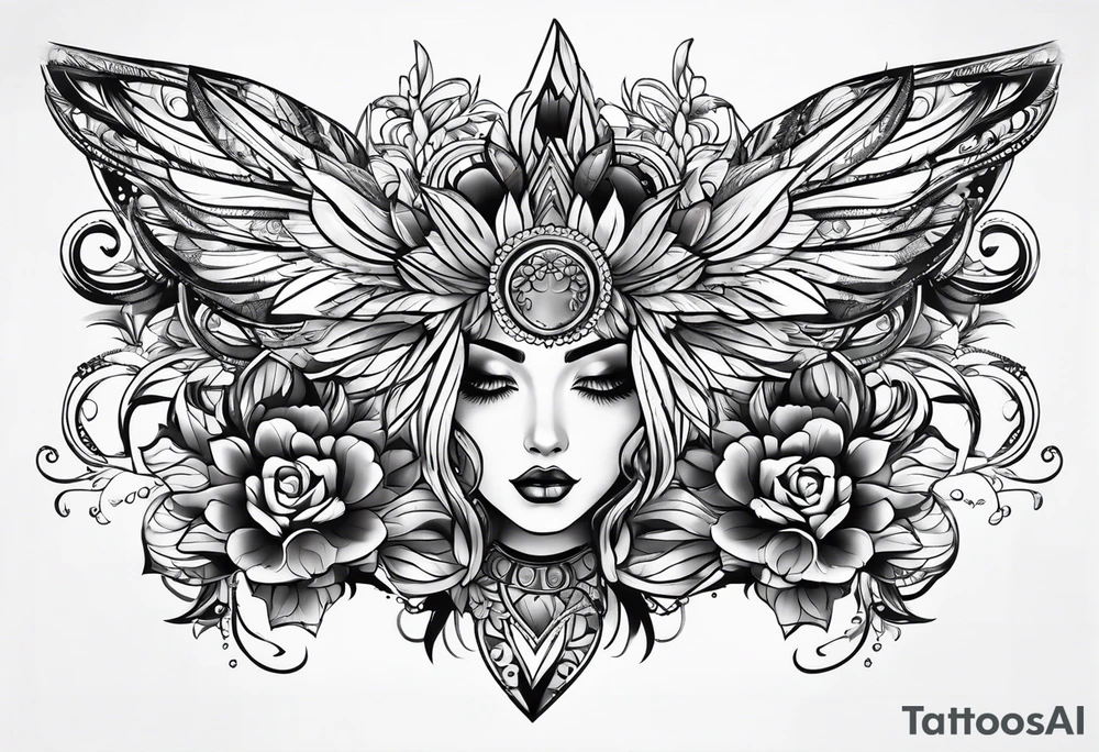 Thigh tattoo for female tattoo idea