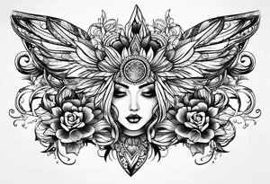 Thigh tattoo for female tattoo idea