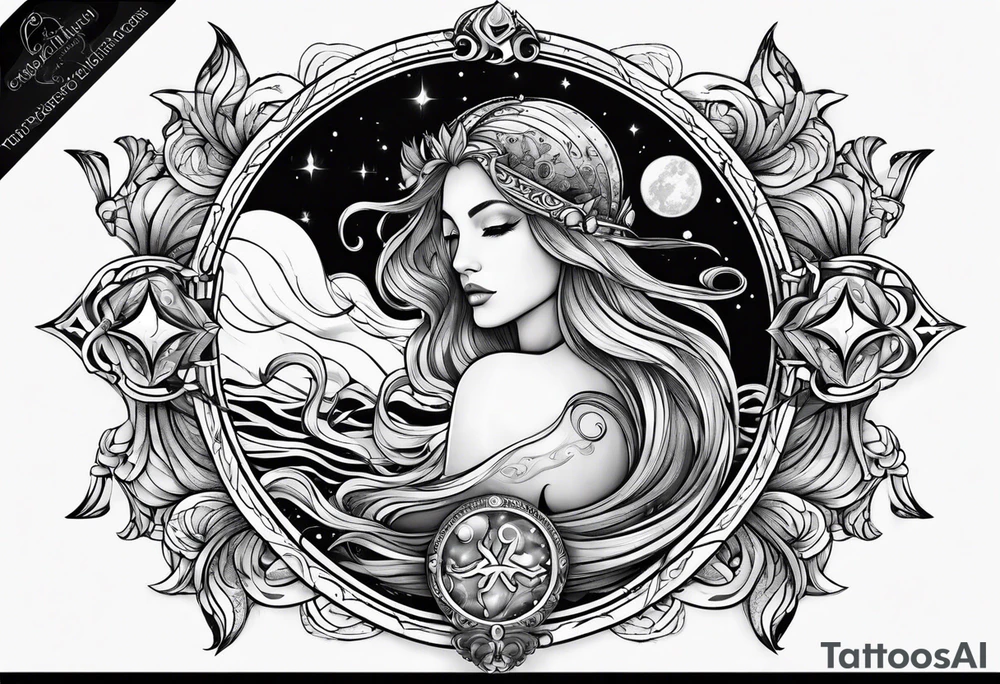 Aquarius zodiac tattoo idea