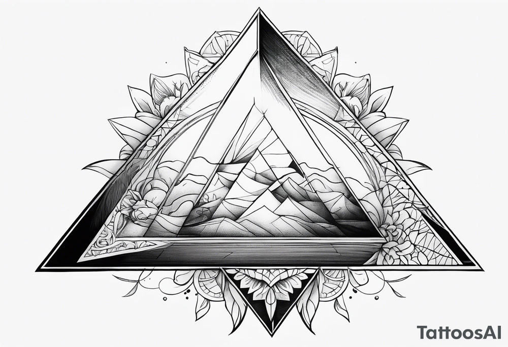 simple triangle tattoo idea